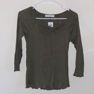 army green shirt
